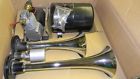 011horn Unbranded Double Trumpet Chrome Train Air Horn With Compressor