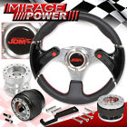 05-11 Wheelcombo-6010-601-j2 Miragepower2008 Fits Civic Pvc Black Jdm Horn Steering Wheel Quick Release Hub Extender
