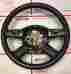 091cp Audi 2010 A6 Four Spoke Black Steering Wheel Paddle Shift Oem