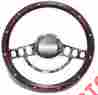 1004-sprb-a-a01-9fc Forever Sharp 1969 84 Chevy Impala Chrome Genuine Wood Steering Wheel Full Install Kit