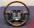 1006u 102562744 2008 Buick Enclave Steering Wheel Leather Wood Oem