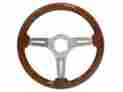 103138 Corvette Central Steering Wheel Polished Spoke Mahogany Laminated Wood