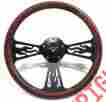 1096b-sab-pony-b02-56b Forever Sharp 1978 To 1980 Mustang Steering Wheel Alderwood Pony Horn Full Billet Kit