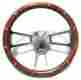 1098-c-smrb-a-ss Forever Sharp Impala Nova Super Sport Chrome Mahogany Steering Wheel Ss Logo Engraved Horn