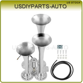 Usd167296s01 115db 4 Trumpet Train Air Horn Kit For Truck Car Suv Boat Motorcycle