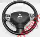 120013262 120014298 2011 2014 Mitsubishi Lancer Leather Steering Wheel With Air Bag Oem 61201x