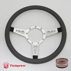 121024-g22 Flashpower Satin Billet Steering Wheels Dark Grey Half 840529125828