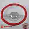 121053-fh0 15.5 Billet Steering Wheels Red Half Wrap Muscle Car Gto Firebird Bonneville