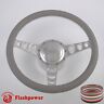 121003-ek0 14inch Billet Steering Wheel Light Gray Half Wrap Cutlass Impala Regal Gmc Jeep