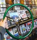 15 Rod Metalflake Wheel Bomb " Steering Rat Vtg Style Gasser Custom Green Hot