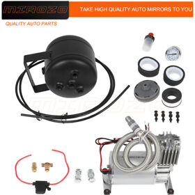 10144090 150 Psi 12v 0.5 Gallon Air Tank 150psi Compressor Kit Horn Gauge Fits Train