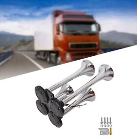 Law94716 150db Quad Trumpet Air Horn Kit Semi Train Truck Boat Loud 4 Horns High Quality