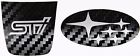 1517steosil Avt Subaru Wrx Sti Steering Wheel Overlay Emblem Vinyl Carbon
