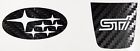 1517steow Avt Subaru Wrx Sti Steering Wheel Overlay Emblem Vinyl Carbon