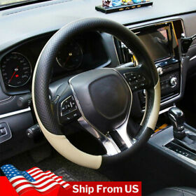 Iawc-021b-dg 15inch Car Accessories Steering Wheel Cover Leather Breathable Anti-slip Universal