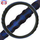 Fb-043-06 15inch Car Steering Wheel Cover Pu Leather Massage Odorless Black Blue Anti-slip