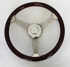Mqp7001x 1957-1963 Bel Biscayne Steering Center Polished Wheel 14 Air Impala Banjo Wood