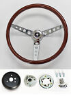 Mqp144337x3294 1965-1969 Mustang Wood Steering Wheel Cap 15inch High Gloss Chrome Spokes