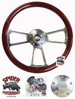 Sp1098a 1970-1977 Ford Pickup Bronco Steering Wheel Logo 14inch Wood Polished Billet