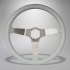 104124880 1977-1979 Corvette Steering Wheel 14 Inch Gray Leather Brushed Aluminum Spokes