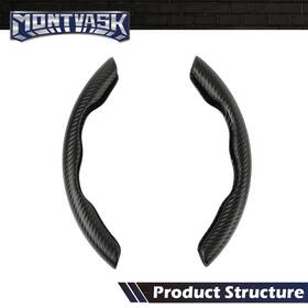 Mmo07126453 2014mmotor 2pcs 15 Inch /38cm Car Steering Wheel Cover Anti-slip Carbon Fiber Auto Accessories