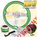 240sx Wheelcombo-5202-884-m0 Hdg Performance For 89-98 Green Jdm R Horn Steering Wheel Extender Hub Quick Release