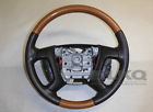 120473814 25807099 Buick 2008 Enclave Leather Wood Steering Wheel W Audio Cruise Control Oem