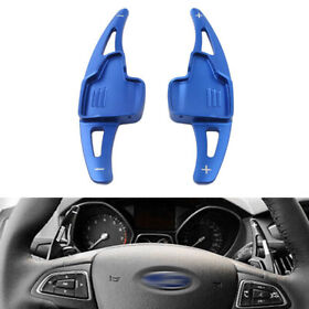Hukyu-2050yfa049 2x Blue Shift Paddle Steering Wheel Shifter For Ford Focus Escape Kuga 2017 Up