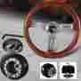 3-sw-111-4652-377150 3-spoke Hdc Autosports 345mm 6 Hole Classic Wood Grain Chrome Steering Wheel For Toyota Hub
