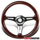332-112-w017 Autozensation Jdm Classic Wooden Style Hub Chrome Spoke 0680138637080