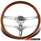 332-w-112 Autozensation Diameter Grip Plastic With Wooden Design Aluminum Spoke Steering