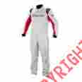 3355614198-56 Alpinestars Usa Large Silver Red 17 Layer Gp Driving Suit P N