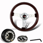 3-sw-111-4502-335080 345mm Dtm 6 Hole Deep Dish Dark Wood Grain Style Jdm Steering Wheel Hub For Nissan 240sx 300zx