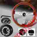 3-sw-111-4504-335080 345mm Hdc Autosports Jdm 6 Hole Classic Wood Grain Deep Dish Steering Wheel For Nissan Hub