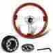 3-sw-111-4504-349140 345mm Dtm 6 Hole Deep Dish Wood Grain Style Steering Wheel Hub For Accord Prelude