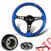 3-sw-111-4508-a3 345mm Dtm Deep Dish Blue Wood Style Steering Wheel Hub For Subaru Impreza Legacy