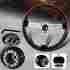 3-sw-111-4602-349030 345mm Hdc Autosports 6 Hole Dark Wood Grain Deep Dish Steering Wheel Acura Honda Hub Combo