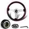 3-sw-111-4602-349050 345mm Dtm 6 Hole Deep Dish Dark Wood Grain Style Steering Wheel Hub For Crx Integra