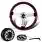 3-sw-111-4602-349140 345mm Dtm Deep Dish Dark Wood Grain Style Steering Wheel Hub For Accord Prelude