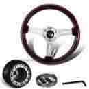 3-sw-111-4602-a3 345mm Dtm Deep Dish Dark Wood Grain Steering Wheel Hub For Subaru Impreza Legacy