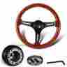 3-sw-111-4603-349030 345mm Dtm 6 Hole Deep Dish Dark Wood Grain Style Steering Wheel Hub For Honda Acura