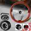 3-sw-111-4604-335080 345mm Racing Gear For Nissan 6 Hole Classic Wood Grain Style Deep Dish Steering Wheel Hub