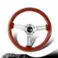 3-sw-111-4604-a 345mm Dtm 6 Holed Bolt Deep Dish Classic Wood Grain Style Steering Wheel Universal E