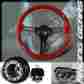 3-sw-111-4607-335080 345mm Racing Gear For Nissan Jdm 6 Hole Red Wood Grain Style Deep Dish Steering Wheel Hub