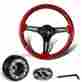 3-sw-111-4607-377150 345mm Dtm Jdm Deep Dish Red Wood Grain Style Steering Wheel Hub For Toyota Scion