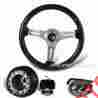 3-sw-111-4651-349110 345mm Hk5 Motors For Acura Honda 6 Hole Dark Wood Grain Deep Dish Steering Wheel Hub Kit
