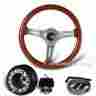 3-sw-111-4652-357020 345mm Racing Gear For Mazda 6 Hole Classic Wood Grain Deep Dish Steering Wheel Hub Adapter