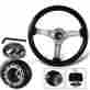 3-sw-111-4653-349110 345mm Hdc Autosports For Acura Honda Jdm 6 Hole Black Wood Style Deep Dish Steering Wheel Hub