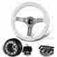 3-sw-111-4654-349030 345mm Hk5 Motors For Acura Honda 6 Hole White Wood Grain Deep Dish Steering Wheel Hub Kit
