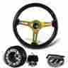 3-sw-111-4851-335080 345mm Dtm Deep Dish Dark Wood Grain Style Steering Wheel Hub For Nissan Pulsar 240sx 300zx